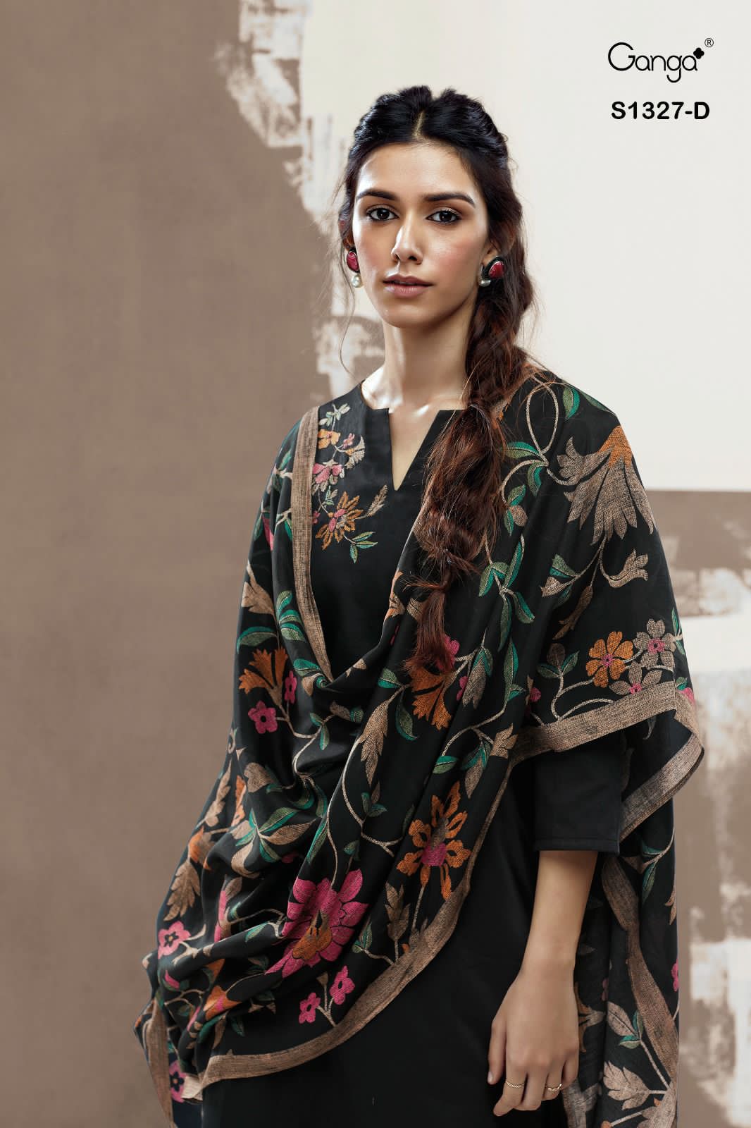 1679135593 Ganga Ishana S1327 Wholesale Premium Cotton Satin With Embroidery Salwar Suits