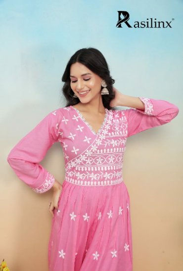 Rasili Nx Sui Dhaga Vol-4 Wholesale Chikankari Gown Kurti With Pant Set Rasili Nx Sui Dhaga Vol-4 Wholesale Chikankari Gown Kurti With Pant Set