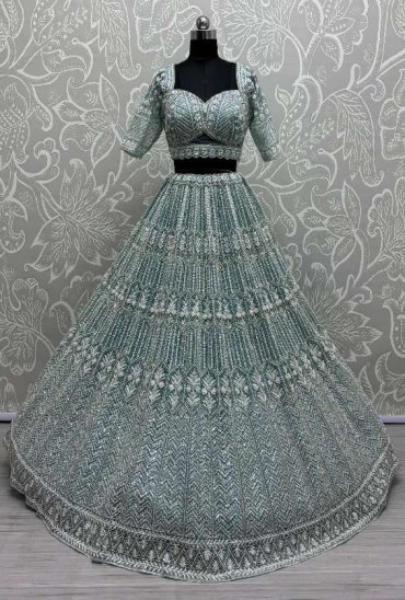 ANJANI ART D.NO 2860 WHOLESALE HEAVY NET DESIGNER LEHENGAS ANJANI ART D.NO 2860 WHOLESALE HEAVY NET DESIGNER LEHENGAS