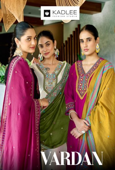 KADLEE LAUCH VARDAN FANCY FESTIVAL WEAR KURTI BOTTOM AND DUPATTA KADLEE LAUCH VARDAN FANCY FESTIVAL WEAR KURTI BOTTOM AND DUPATTA