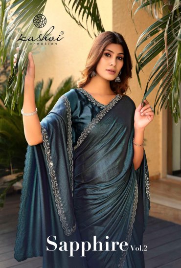 SAPPHIRE VOL 2 BY KASHVI CREATION SILK SUMMER BEAUTY SAREES SAPPHIRE VOL 2 BY KASHVI CREATION SILK SUMMER BEAUTY SAREES