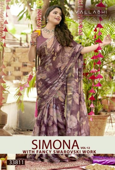 VALLABHI PRINTS PRESENT SIMONA VOL 12 GEORGETTE FLORAL STYLISH SAREE VALLABHI PRINTS PRESENT SIMONA VOL 12 GEORGETTE FLORAL STYLISH SAREE
