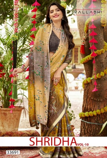 VALLABHI PRINTS PRESENT SHRIDHA VOL 10 GEORGETTE FLORAL PRINT SOFT SAREE VALLABHI PRINTS PRESENT SHRIDHA VOL 10 GEORGETTE FLORAL PRINT SOFT SAREE
