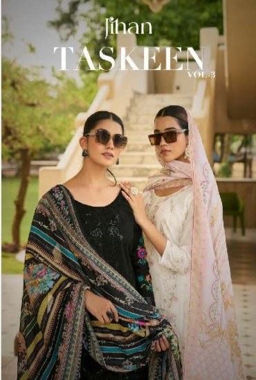 Jihan Taskeen Vol-3 Wholesale Cotton With Self Embroidery Pakistani Style Suits Jihan Taskeen Vol-3 Wholesale Cotton With Self Embroidery Pakistani Style Suits