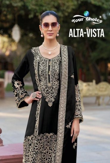 YOUR CHOICE LAUNCH ALTA VISTA HEAVY CHINON PARTY WEAR DRESS COLLECTION