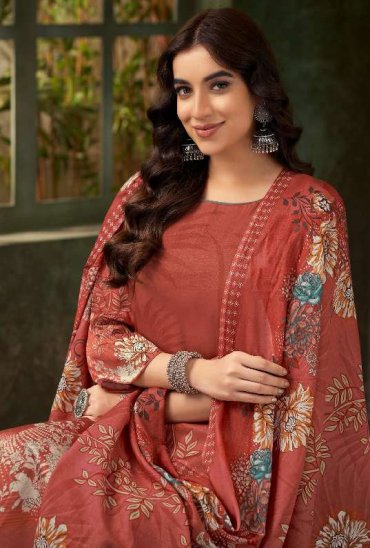 HARSHIT FASHION JOHRA WHOLESALE PURE JAM COTTON FANCY PRINT WITH HAND WORK FANCY DAILY WEAR DRESS MATERIAL