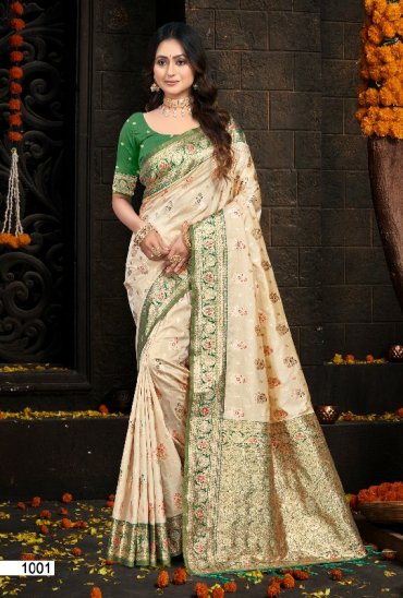 BUNAWAT LALITA SILK WHOLESALE SILK DESIGNER WEAVING FESTIVE WEAR SAREES FOR WOMEN ONLINE