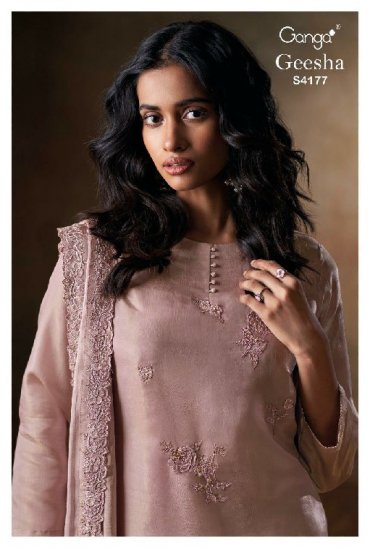 GANGA GEESHA S4177 WHOLESALE BEMBERG SILK CLASSY DESIGN UNSTITCH SALWAR SUITS SUPPLIER