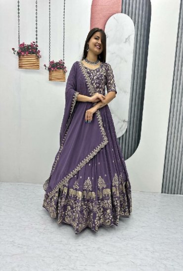 TAPI CREATION D.NO 108 WHOLESALE READYMADE FOX GEORGETTE ELEGANT LOOK GOWN WITH DUPATTA FOR EXPORT