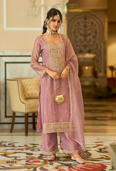 TEXTILEDEAL D.NO 50149-C WHOLESALE READYMADE SALSA WITH WORK PARTY WEAR 3 PCS SUITS ONLINE