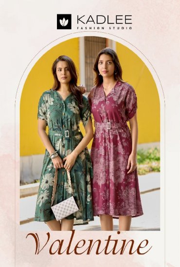 KADLEE VALENTINE WHOLESALE READYMADE RAYON FLEX PRINT MODERN STYLISH ONE PIECE DRESS FOR WOMEN ONLINE