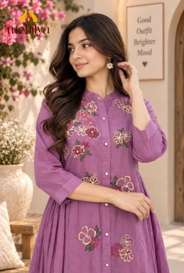MOHILYA D.NO 224 WHOLESALE READYMADE COTTON ELEGANT ETHNIC LOOK KURTI WITH PANT COMBO FOR WOMEN ONLINE