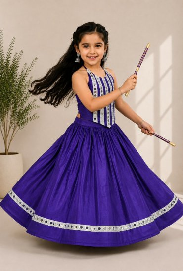PAYAL CREATION D.NO SIYA-36 WHOLESALE READYMADE ROMAN SILK NAVRATRI SPECIAL CHANIYA CHOLI FOR KIDS ONLINE