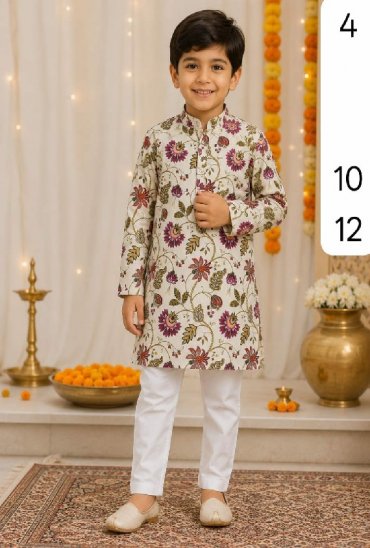 VENMER PRESENT READYMADE SOFT COTTON PRINTED KURTA PYJAMA FOR KIDS SUPPLIER