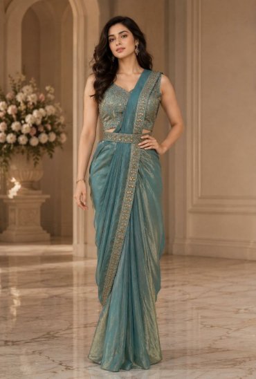 AMOHA D.NO A557 WHOLESALE FENDI PARTY WEAR READY TO WEAR SAREES FOR WOMEN ONLINE