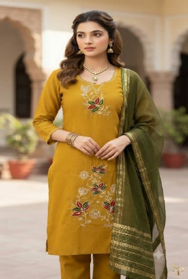 SAHIL PRINTS PRESENT READYMADE VERTICAN COTTON WITH WORK AMAZING 3 PCS COMBO SET SUITS ONLINE