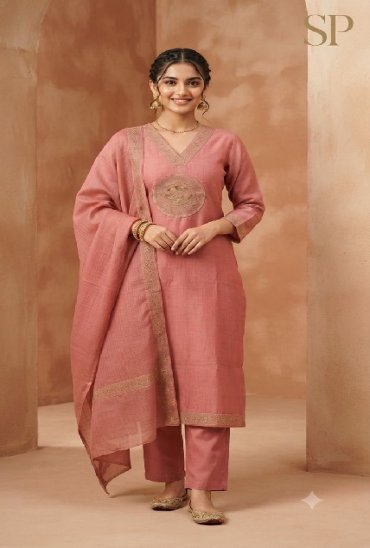 SAHIL PRINTS PRESENT READYMADE COTTON STUFF WITH WORK UNIQUE 3 PCS COMBO SET SUITS SUPPLIER