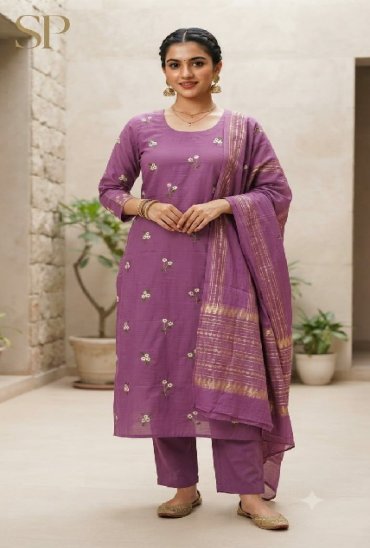 SAHIL PRINTS PRESENT READYMADE COTTON WITH WORK BEAUTIFUL 3 PCS COMBO SET SUITS EXPORTER