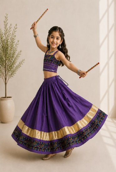 PAYAL CREATION D.NO SIYA-27 WHOLESALE READYMADE ROMAN SILK HAND WORK NAVRATRI CHANIYA CHOLI FOR KIDS ONLINE