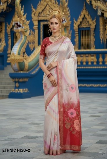 HYPNOTEX ETHNIC HISO WHOLESALE JACQUARD SILK READY TO WEAR ELEGANCE PARTY WEAR SAREES FOR WOMEN SUPPLIER