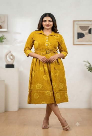 TEXTILEDEAL D.NO 119 WHOLESALE READYMADE HEAVY RAYON MODERN LOOK ONE PIECE DRESS FOR WOMEN ONLINE