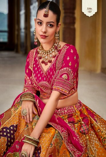 SURSHYAM FASHION D.NO 107 WHOLESALE BANARASI SILK WEDDING WEAR LEHENGA CHOLI FOR BRIDE SUPPLIER