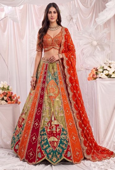 PURPLE CREATION 4512 SERIES D.NO 3067 WHOLESALE PREMIUM SILK WEDDING WEAR LEHENGA CHOLI FOR BRIDES ONLINE