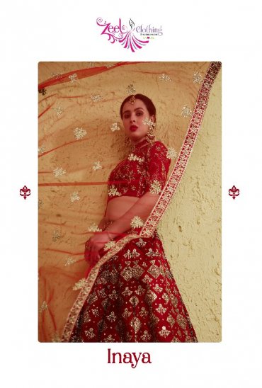 ZEEL CLOTHING INAYA D.NO 7055 WHOLESALE ART SILK OCCASION WEAR LEHENGA CHOLI FOR EXPORT