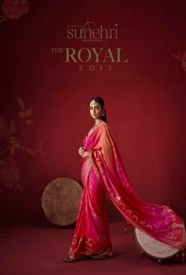 KIMORA SUNEHRI THE ROYAL EDIT WHOLESALE DOLA CRAPE SOFT SILK PARTY WEAR INDIAN SAREES FOR WOMEN ONLINE