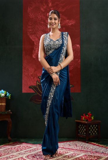 AMOHA D.NO A536 WHOLESALE CHINON READY TO WEAR DESIGNER SAREES FOR WOMEN ONLINE