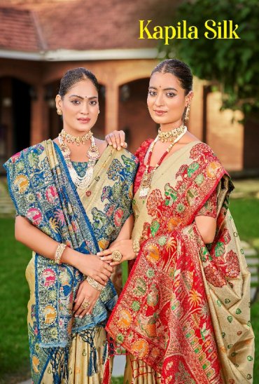 BUNAWAT KAPILA SILK WHOLESALE SILK ZARI WEAVING FESTIVE WEAR INDIAN SAREES FOR WOMEN ONLINE