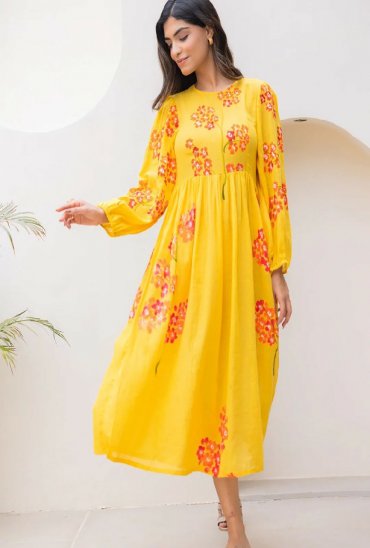 PURPLE CREATION LIYA WHOLESALE READYMADE KOTA CHECKS PRINTED BIG SIZE STYLISH ONE PEACE DRESS FOR WOMEN SUPPLIER