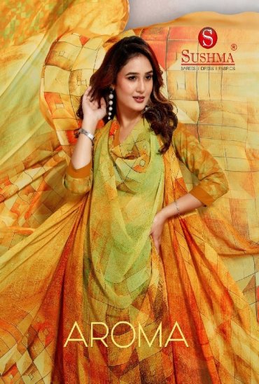 SUSHMA AROMA WHOLESALE DAZZLE DIGITAL FASHIONABLE INDIAN SAREES FOR WOMEN SUPPLIER