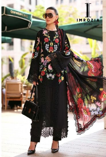 IMROZIA D.NO 508 WHOLESALE READYMADE CAMBRIC COTTON MODERN LOOK 3 PCS SUITS SUPPLIER