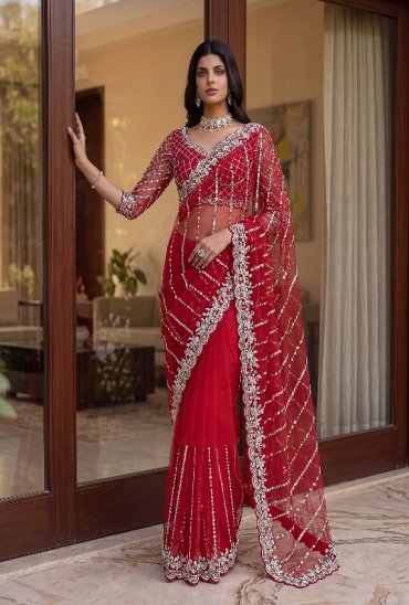 DVD D.NO 5191 WHOLESALE NET DESIGNER HAND WORK SAREES FOR WOMEN ONLINE