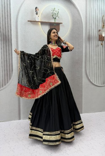 PRISHA CREATION PC-609 WHOLESALE READYMADE RAYON COTTON NAVRATRI SPECIAL LEHENGA CHOLI FOR EXPORT
