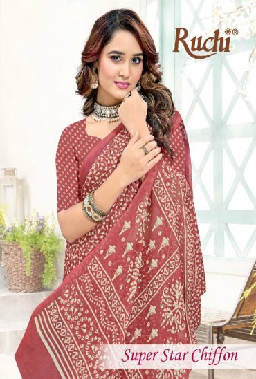 RUCHI SUPER STAR CHIFFON VOL 250 WHOLESALE CHIFFON PRINTED EVERYDAY WEAR INDIAN SAREES FOR WOMEN SUPPLIER