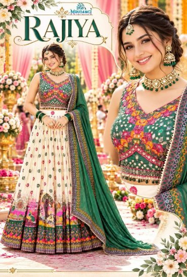 MRUDANGI RAJIYA WHOLESALE READYMADE REAL CRAPE OCCASION SPECIAL LEHENGA CHOLI FOR EXPORT