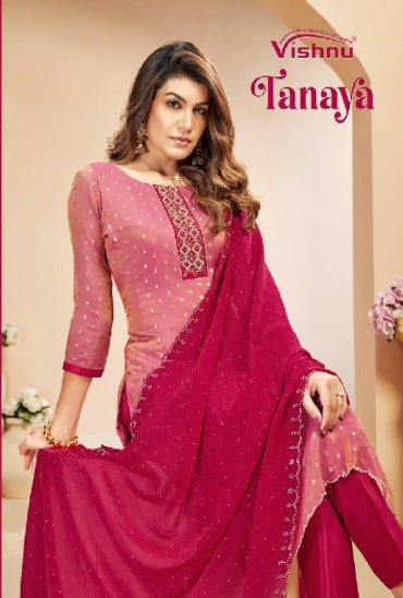 VISHNU TANAYA WHOLESALE NC MOSS BUTTI FASHIONABLE UNSTITCH SALWAR SUITS FOR EXPORT