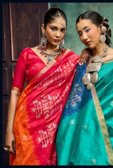 RAJTEX KANOI PAITHANI WHOLESALE TUSSAR SILK HANDLOOM WEAVING ELEGANCE INDIAN SAREES FOR WOMEN SUPPLIER