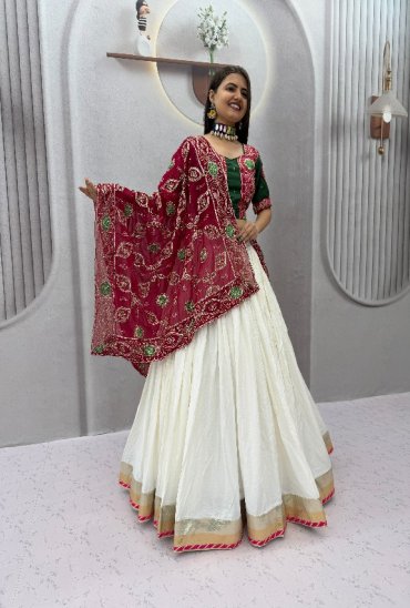 PRISHA CREATION D.NO PC-610 WHOLESALE READYMADE NAVRATRI UNIQUE STYLE LEHENGA CHOLI FOR EXPORT