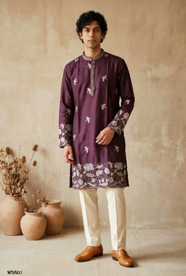 OUTLUK WEDDING COLLECTION VOL 58 WHOLESALE READYMADE EMBROIDERY WORK DESIGNER KURTA WITH PANT FOR MEN SUPPLIER