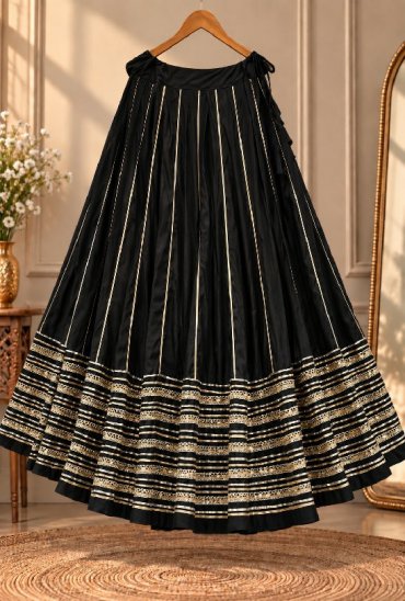 TEXTILEDEAL D.NO 17 WHOLESALE READYMADE ROMAN SILK NAVRATRI SPECIAL LINE SKIRT FOR WOMEN ONLINE