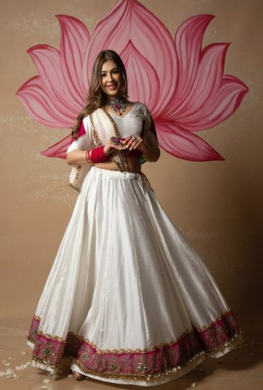 TEXTILEDEAL D.NO KD-18 WHOLESALE CHINON FULLY STITCHED TRENDING NAVRATRI STYLE LEHENGA CHOLI FOR WOMEN EXPORTER