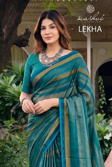 KASHVI CREATION LEKHA VOL 1 WHOLESALE BLACK MONO GEORGETTE PRETTY LOOK INDIAN SAREES FOR WOMEN ONLINE