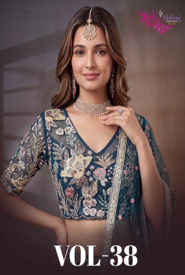 ZEEL CLOTHING ZEEL VOL 38 WHOLESALE SOFT NET EMBROIDERED LEHENGA CHOLI FOR EVERY OCCASION EXPORTER