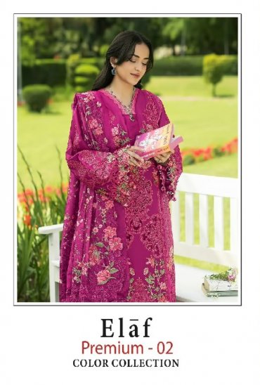 SHREE FABS ELAF PREMIUM VOL 2 D.NO 4613 WHOLESALE PURE COTTON HEAVY EMBROIDERED UNSTITCH SALWAR KAMEEZ ONLINE