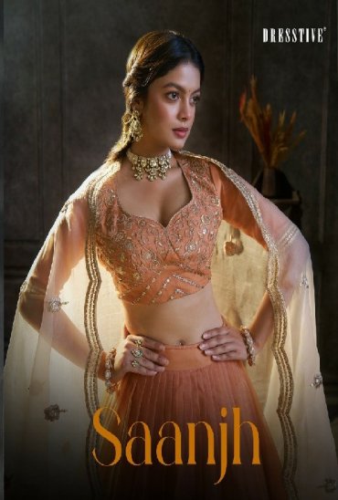 ARYA SAANJH WHOLESALE ORGANZA EMBROIDERED PARTY WEAR LEHENGA CHOLI FOR EXPORT