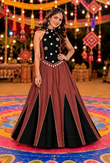 PAYAL CREATION D.NO SIYA-24MOM WHOLESALE READYMADE ROMAN SILK MIRROR WORK NAVRATRI LEHENGA CHOLI FOR WOMEN ONLINE
