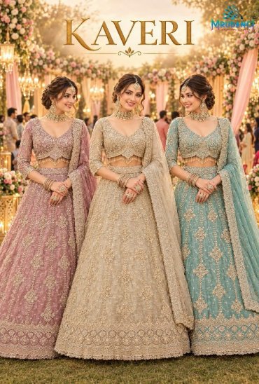 MRUDANGI KAVERI WHOLESALE REAL SALSA FULL HEAVY BEADS WORK PARTY WEAR LEHENGA CHOLI FOR EXPORT
